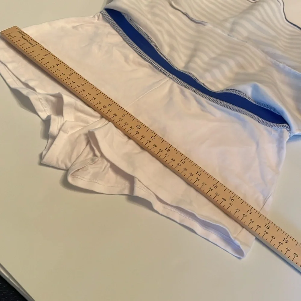 Justice Skirt Skort Blue and White Stripe Skirt Skort